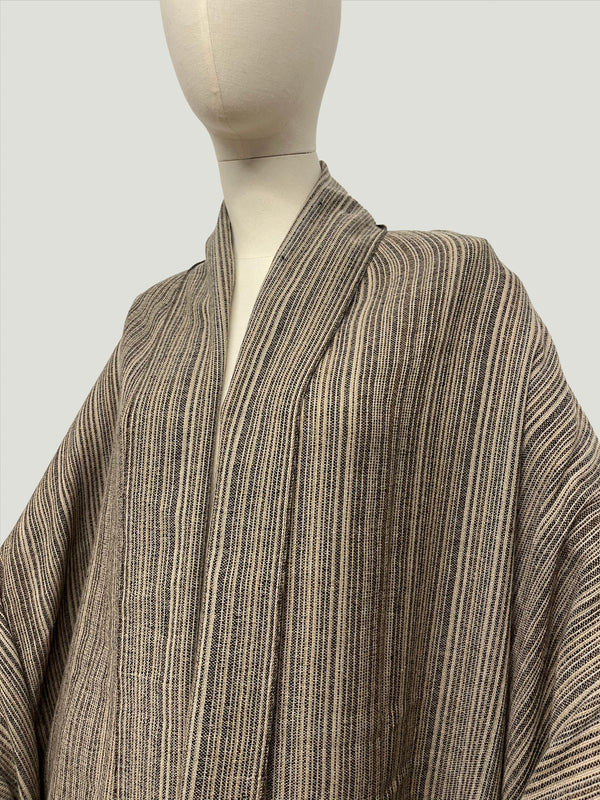 Pinstripes Cashmere Shawl Dark